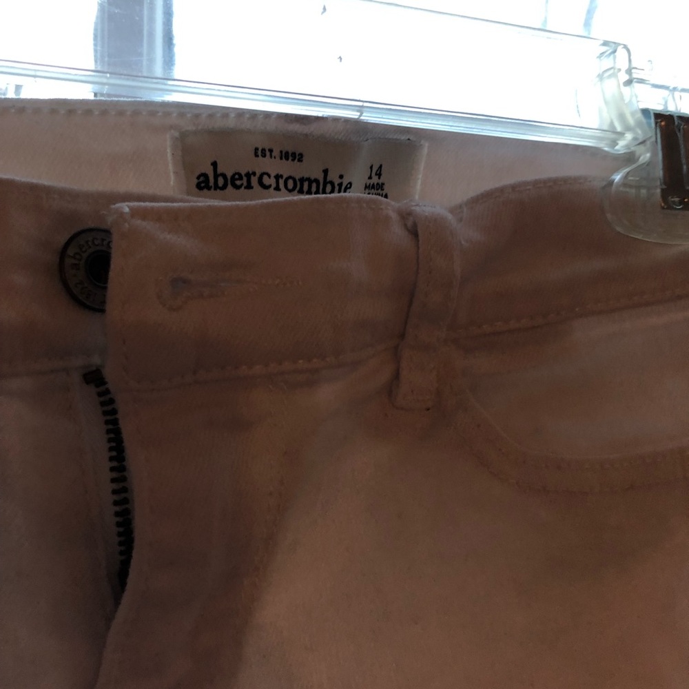 Abercrombie Kids size 14 White Skinny Jeans
